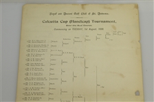 1899 R&A St. Andrews Calcutta Cup Tournament Bracket Sheet with F.G. Tait