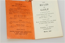 1947 USGA The Rules of Golf Booklet - Revised