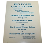 Broadside Advertising Big Four Womens Golf Exhibition Clinic at San Mateo Ball Park