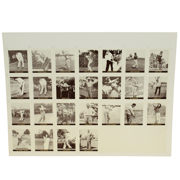 1992 Famous Golfers of the 1940s-1950s Uncut Sheet - Golf Cards
