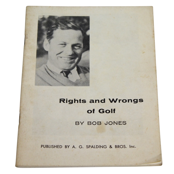 1935 Bobby Jones Rights and Wrongs of Golf Booklet