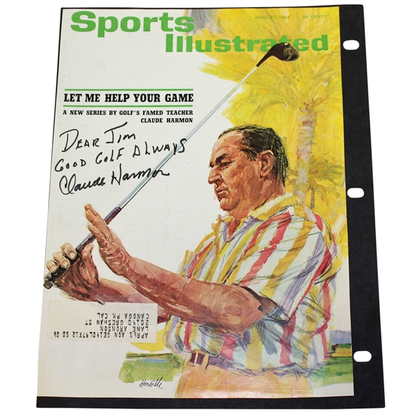 Claude Harmon Signed April 27, 1964 Sports Illustrated Cover JSA FULL #Z84524