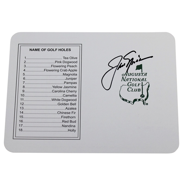 Jack Nicklaus Signed Augusta National Golf Club Official Scorecard JSA ALOA