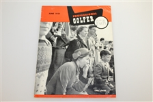 Three 1951 Professional Golf Magazines - February, April, & June with Hagen Stories