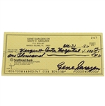 Gene Sarazen Signed Personal Check December 31, 1986 JSA ALOA
