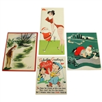 Four Christmas/Holiday/Season Greetings Cards - Ed Furgol, John Derr, & others