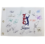 Multi-Signed TPC Sawgrass Embroidered Flag JSA ALOA