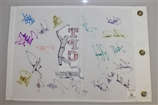 Multi-Signed TPC Sawgrass Embroidered Flag JSA ALOA