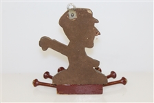 Unique Genuine Burwood Wood Carved Golfer with Golf Bag Wall Tie Holder