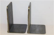 1920's Male & Female Golfers Post Swing Themed Cast Iron Bookends - Bradley & Hubbard