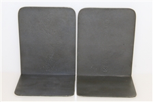 1920's Male & Female Golfers Post Swing Themed Cast Iron Bookends - Bradley & Hubbard