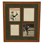 Ben Hogan Signed Love, Uncle Ben to Niece Jacqueline Five Lessons Display - Framed JSA ALOA