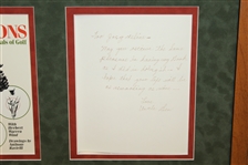 Ben Hogan Signed 'Love, Uncle Ben' to Niece Jacqueline 'Five Lessons' Display - Framed JSA ALOA