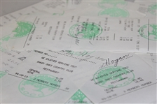 Twenty Ben Hogan Signed Shady Oaks Country Club Member Checks/Receipts JSA ALOA