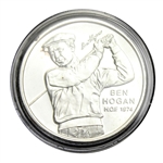 Ben Hogan One Troy Ounce Fine Silver PGA Tour HOF 1974 Commemorative Medal with Certificate