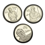 Floyd, Trevno, & Casper Fine Silver PGA Tour HOF Commemorative Medals with Certificates