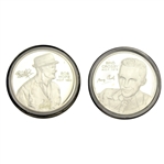 Bob Hope & Bing Crosby Fine Silver PGA Tour HOF Commemorative Medals with Certificates