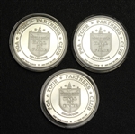 Norman, Kite, & Faldo Fine Silver PGA Tour HOF Commemorative Medals with Certificates