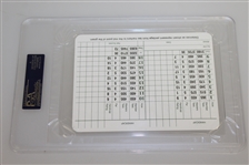 Seven Augusta National Scorecards Signed by Winners - All are PSA/DNA Slabbed