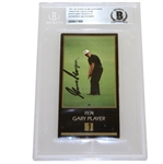 Gary Player Signed Grand Slam Ventures Masters Collection Card - BECKETT Slabbed #9577459