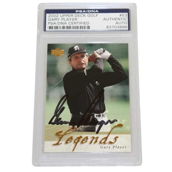 Gary Player Signed 2002 Upper Deck Golf Legends Golf Card PSA/DNA #83703686