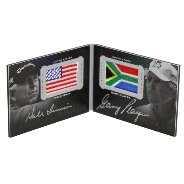 Gary Player & Hale Irwin Signed Dual National Rivals 12/35 Foldout Golf Card JSA ALOA