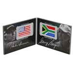 Gary Player & Hale Irwin Signed Dual National Rivals 12/35 Foldout Golf Card JSA ALOA