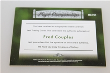 Fred Couples Signed Leaf 'Major Championships' 05/10 Golf Card JSA ALOA