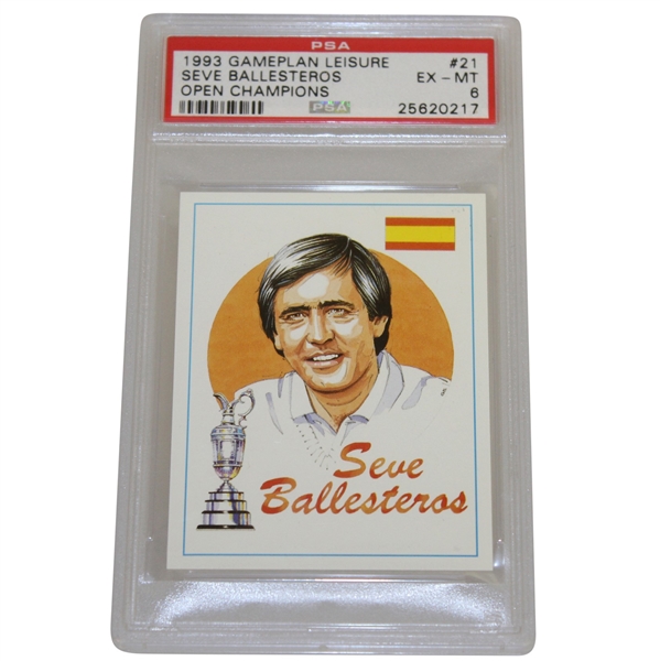 Seve Ballesteros 1993 Gameplan Leisure Open Champions Golf Card #21 PSA/DNA EX-MT 6 #25620217
