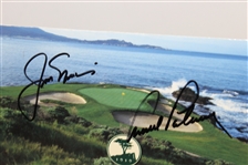 Arnold Palmer & Jack Nicklaus Signed Pebble Beach Golf Links Scorecard JSA ALOA