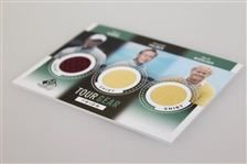Tiger Woods, Arnold Palmer, & Jack Nicklaus Tour Gear Game Used Golf Card - Shirts