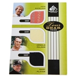 Arnold Palmer, Gary Player, & Jack Nicklaus Tour Gear Game Used Golf Card - Shirts