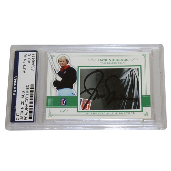 Jack Nicklaus Signed The Golden Bear Authentic Cut Signature 1/1 PSA/DNA #83946418