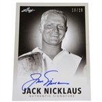 Jack Nicklaus Signed Leaf Authentic Signature 10/25 Golf Card JSA ALOA