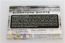 Arnold Palmer Signed SP Signature Shirts Game Used Tour Gear 038/100 Golf Card JSA ALOA