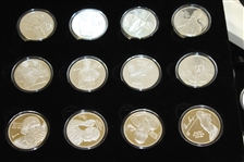 World Golf Hall of Fame One Troy Ounce Fine Silver Medals - Complete Set (24 coins) in Case