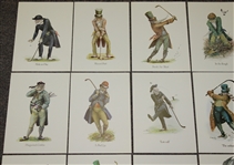 'The Nineteen Holes of Golf' Complete Set of the Classic Golf Color Prints - Excellent Condition