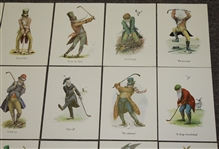'The Nineteen Holes of Golf' Complete Set of the Classic Golf Color Prints - Excellent Condition