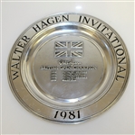 Four Walter Hagen Invitational Pewter Plates