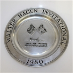 Four Walter Hagen Invitational Pewter Plates