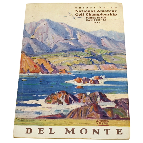 1929 US Amateur Championship at Del Monte G&CC Program - Harrison Johnston Winner