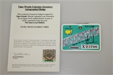 Tiger Woods Signed 1997 Masters Tournament Badge #X13700 UDA SHO50053
