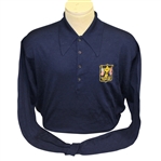 Ray Floyds 1975 Ryder Cup USA Team Issued Cashmere Blue Uniform Long Sleeve Shirt