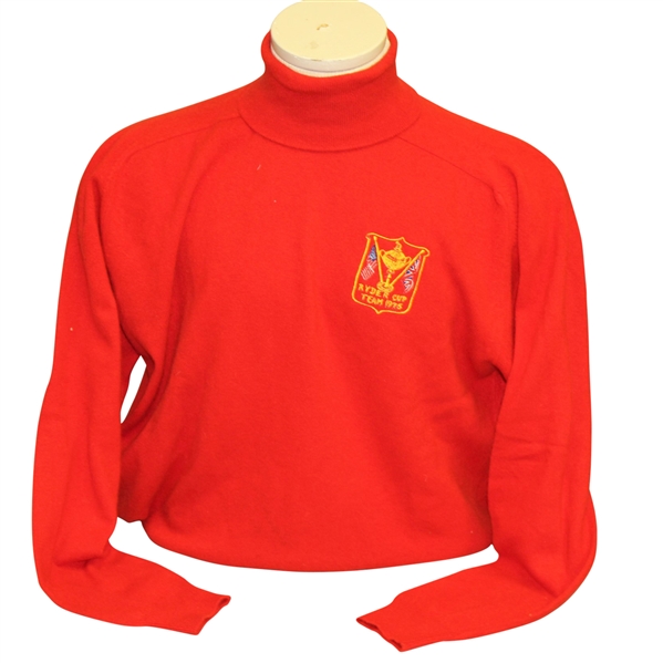Ray Floyds 1975 Ryder Cup USA Team Issued Cashmere Red Uniform LS Turtleneck Shirt