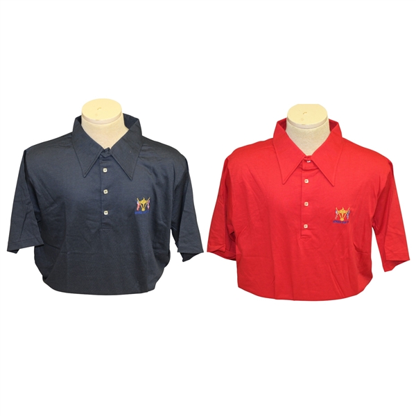 Ray Floyds 1975 Ryder Cup USA Team Issued Uniform Shirts - Blue & Red