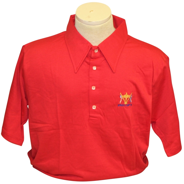 Ray Floyds 1975 Ryder Cup USA Team Issued Uniform Shirts - Red & White