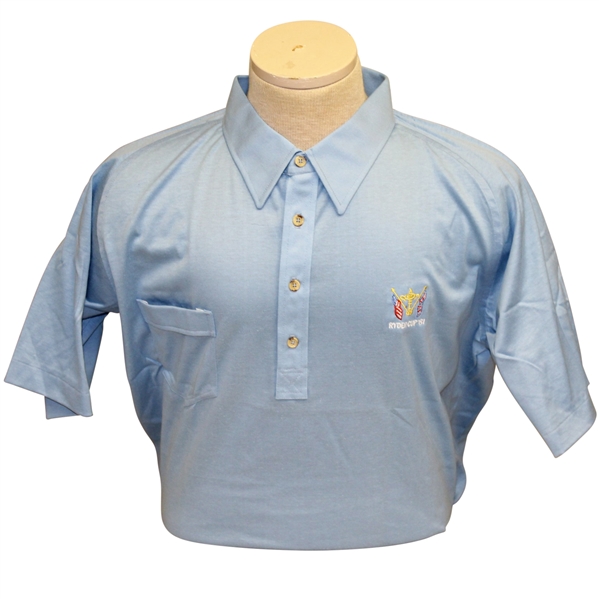 Ray Floyds 1981 Ryder Cup USA Team Issued Light Blue Uniform Shirt