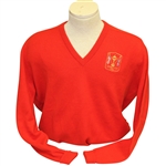 Ray Floyds 1981 Ryder Cup USA Team Issued Cashmere V-Neck Red Uniform Sweater