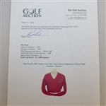 Ray Floyd's 1991 Ryder Cup USA Team Issued Cashmere Uniform Red Sweater - Kiawah
