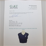 Ray Floyd's 1991 Ryder Cup USA Team Issued Uniform Blue Sweater Vest - Kiawah